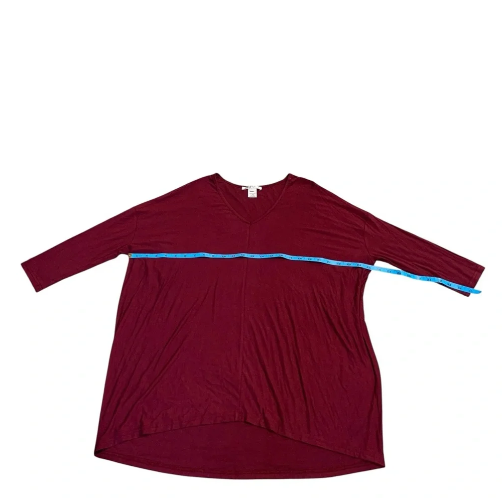 JOY JOY red top with cropped sleeves